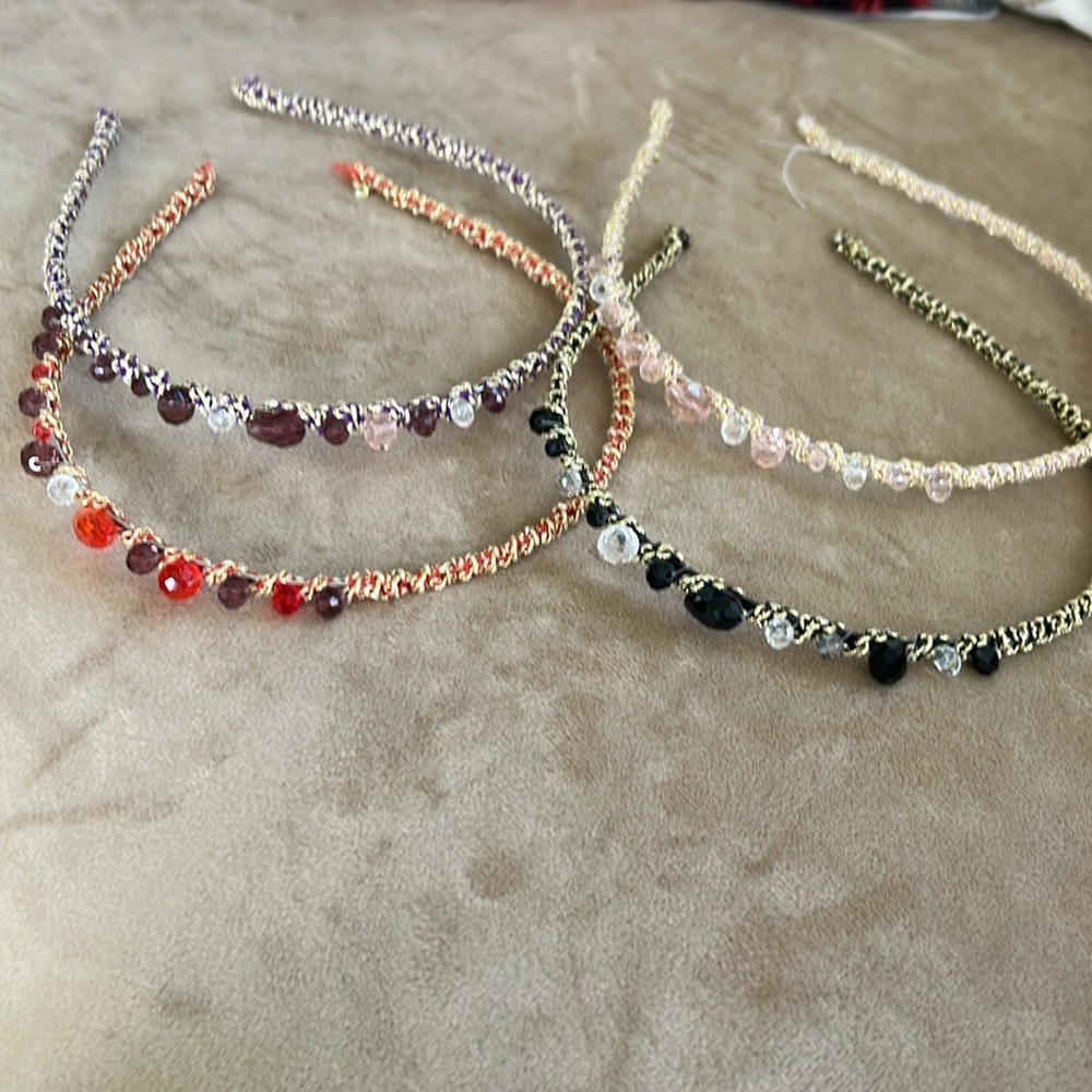 NWOT Beaded Headbands in Various Colors
